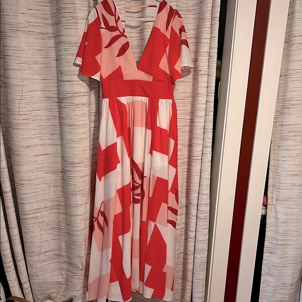 L'ATISTE Geometric Maxi Dress